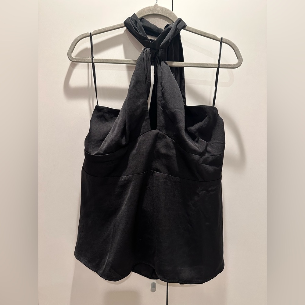 Banana Republic Dressy Top Halter Size 16, NWT Black